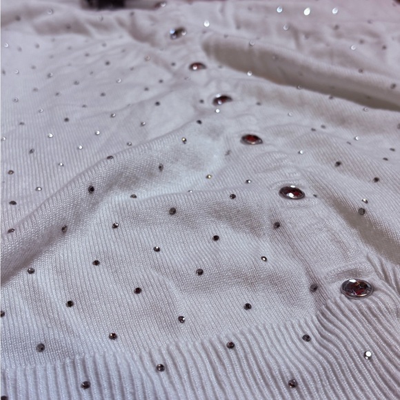 White House Black Market White Embellished Cardigan - Picture 5 of 8